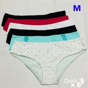 M - New 6 pieces Next Cotton Low-Rise Panties
